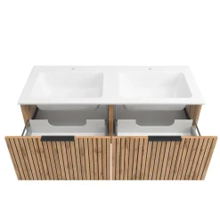 Sale Wohnen Waschkonsole Duo & Lichtspiegel & Schrank - Crystoga (vierteilig)
