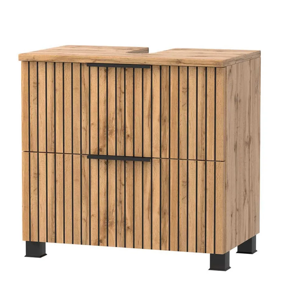 Clearance Wohnen Waschplatz & Midi-Schrank Set - Crystoga (dreiteilig)