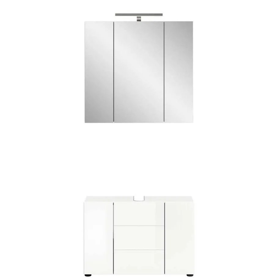 Clearance Wohnen Waschplatz & Spiegelschrank Set - Vitablos (zweiteilig)