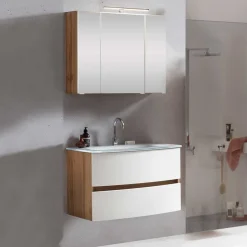 Discount Wohnen Waschplatz Möbel Set in Weiß - Neuvana (zweiteilig)