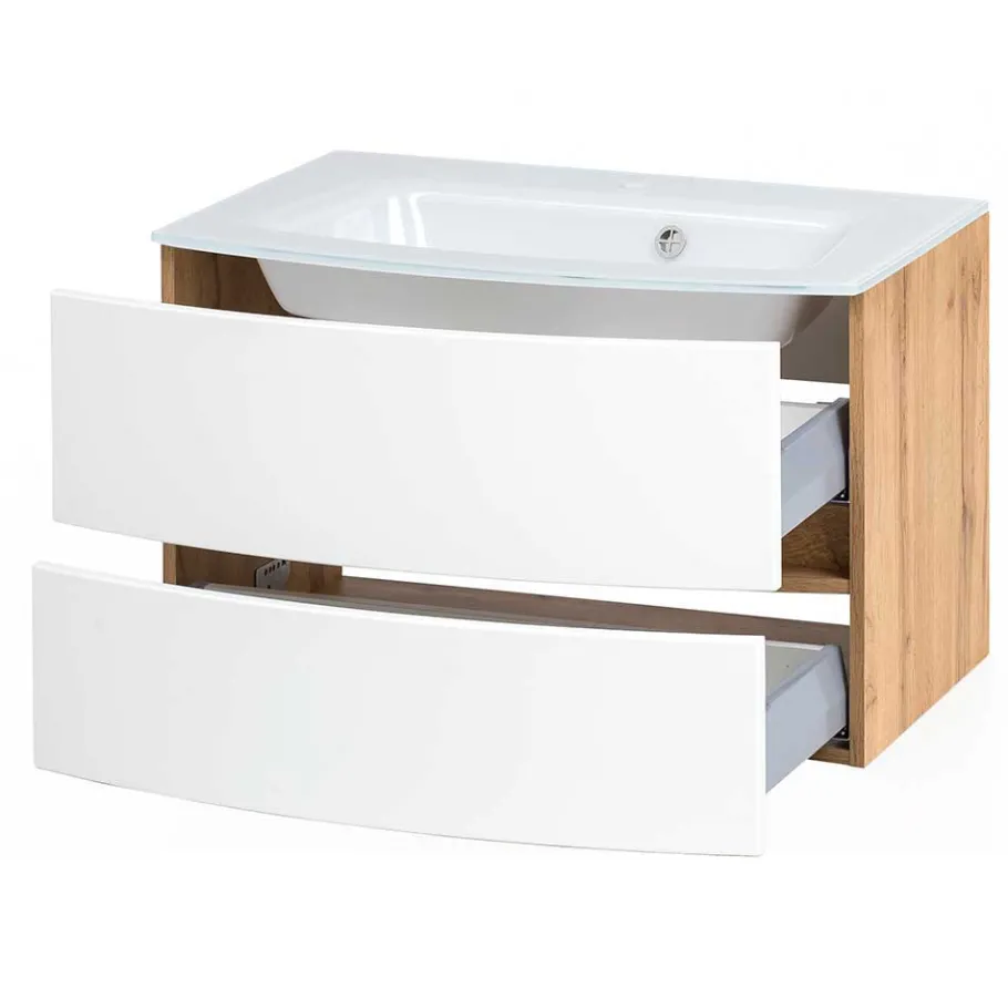 Discount Wohnen Waschplatz Möbel Set in Weiß - Neuvana (zweiteilig)