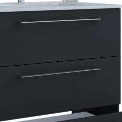 Clearance Wohnen Waschplatz mit Spiegel & Schränken - Gloriella (vierteilig)