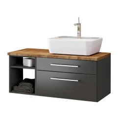 Clearance Wohnen Waschtisch 90 cm & Spiegel - Estregos (dreiteilig)