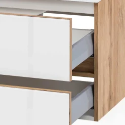 Discount Wohnen Waschtisch Möbel & Hochschrank Set - Vrendina (dreiteilig)