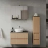 Clearance Wohnen Waschtisch Set mit Midischrank fürs Bad - Leitha (dreiteilig)
