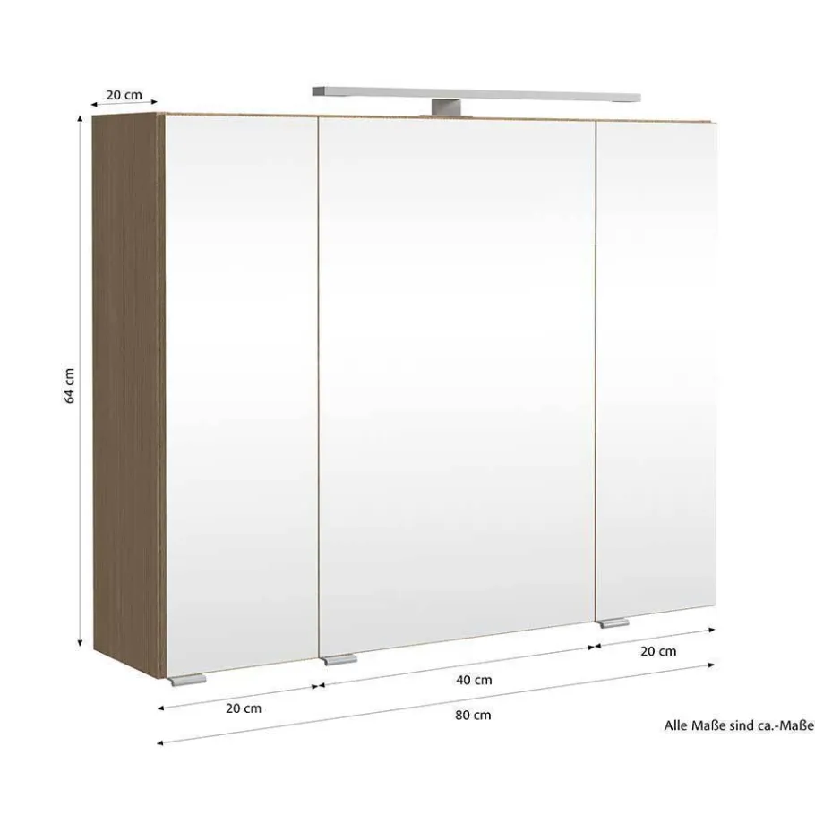 Clearance Wohnen Waschtisch Set mit Midischrank fürs Bad - Leitha (dreiteilig)