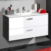 Outlet Wohnen Waschtisch Tiamos in Weiß Hochglanz