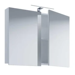 Sale Wohnen Waschtisch und Spiegelschrank in Weiß - Ipsum (zweiteilig)