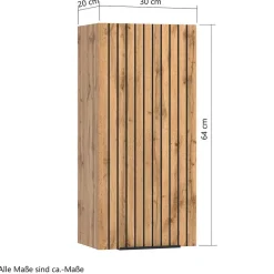 Online Wohnen Waschtischkonsole mit Oberschrank Set - Crystoga (dreiteilig)