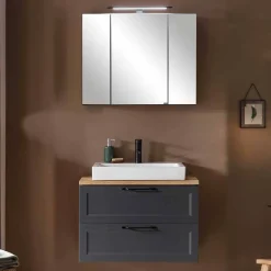 Outlet Wohnen Waschtischkonsole und Spiegelschrank Set - Novelya (zweiteilig)
