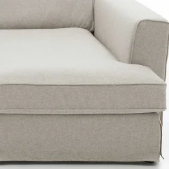 Hot Wohnen Webstoff Ecksofa in Hellgrau - Coisma