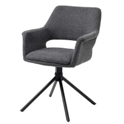 Outlet Wohnen Webstoff Tischsessel drehbar - Lameiro (2er Set)