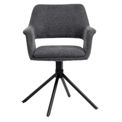 Outlet Wohnen Webstoff Tischsessel drehbar - Lameiro (2er Set)
