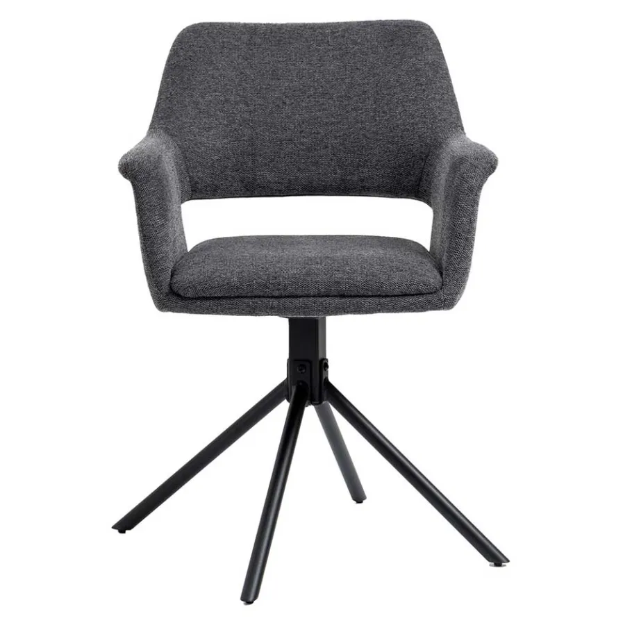 Outlet Wohnen Webstoff Tischsessel drehbar - Lameiro (2er Set)