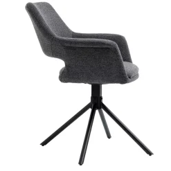 Outlet Wohnen Webstoff Tischsessel drehbar - Lameiro (2er Set)
