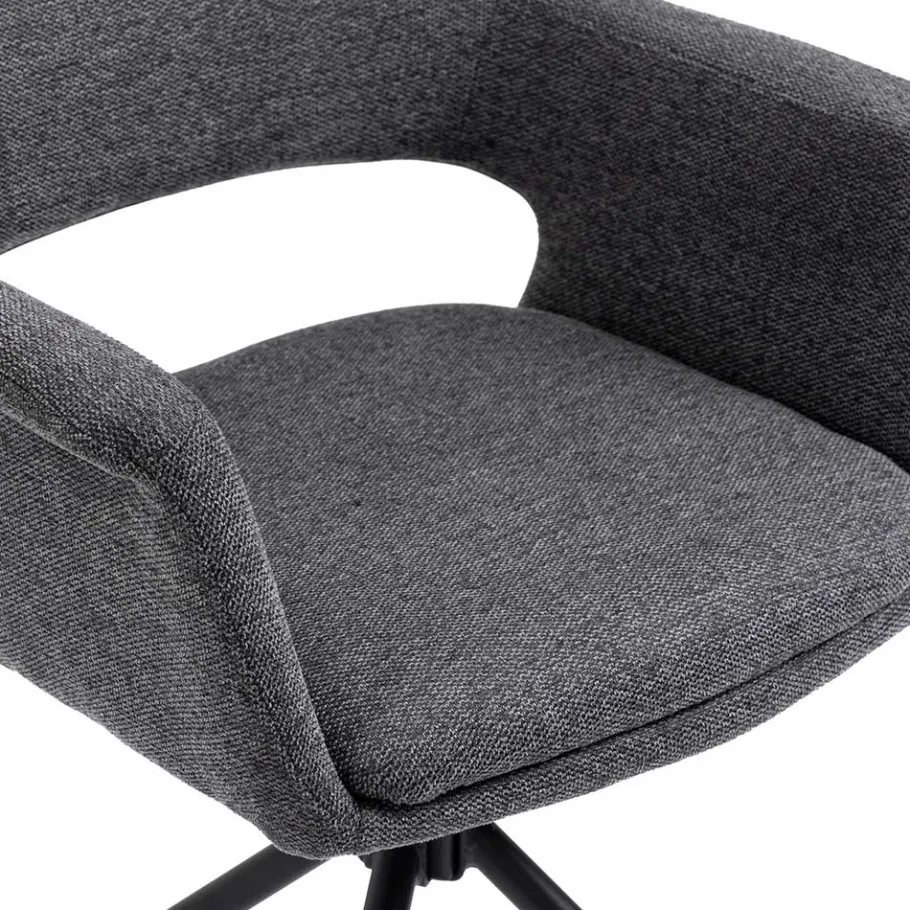 Outlet Wohnen Webstoff Tischsessel drehbar - Lameiro (2er Set)