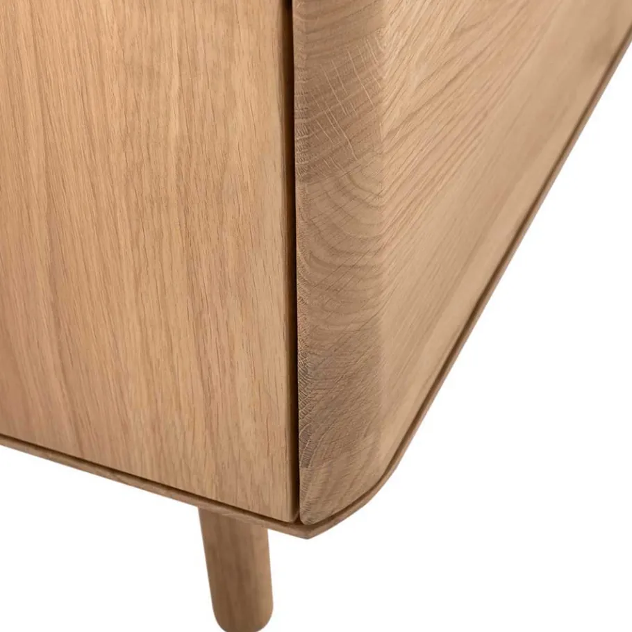 Clearance Wohnen Weiß geöltes TV Board aus Eiche Massivholz - Bakaras