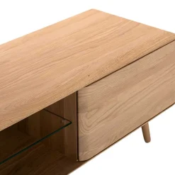 Clearance Wohnen Weiß geöltes TV Board aus Eiche Massivholz - Bakaras