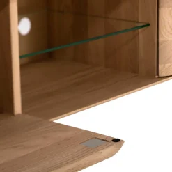 Clearance Wohnen Weiß geöltes TV Board aus Eiche Massivholz - Bakaras