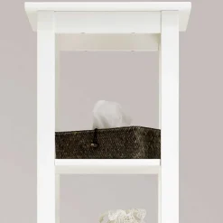 Sale Wohnen Weiß lasiertes Badezimmer Regal aus Kiefer massiv - Lousias