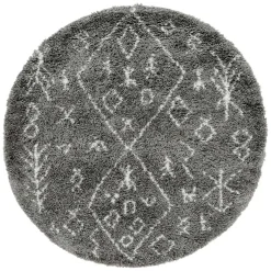 Discount Wohnen Weicher Hochflor Teppich in Grau und Creme - Vuturava