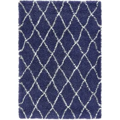 Sale Wohnen Weicher Läufer Teppich mit Hochflor in Blau - Tanko