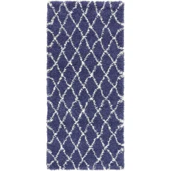 Sale Wohnen Weicher Läufer Teppich mit Hochflor in Blau - Tanko