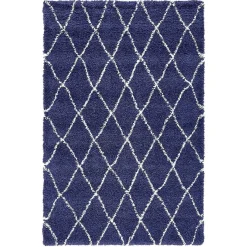 Sale Wohnen Weicher Läufer Teppich mit Hochflor in Blau - Tanko