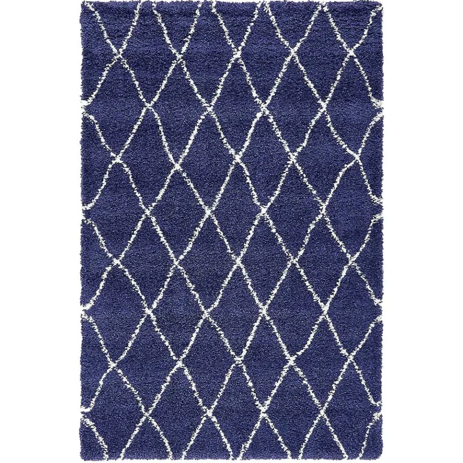 Sale Wohnen Weicher Läufer Teppich mit Hochflor in Blau - Tanko