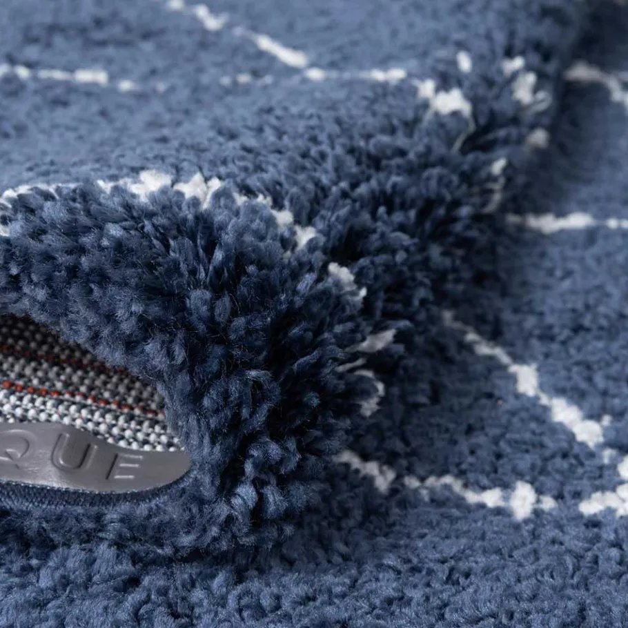 Sale Wohnen Weicher Läufer Teppich mit Hochflor in Blau - Tanko