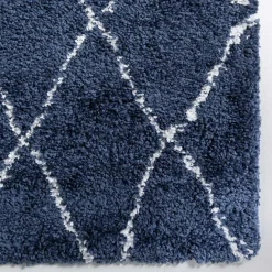 Sale Wohnen Weicher Läufer Teppich mit Hochflor in Blau - Tanko