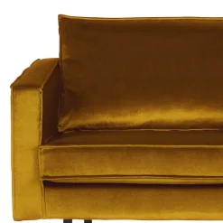 Hot Wohnen Weicher Sessel im kantigen Retro Design Nustra mit Samt Gelb