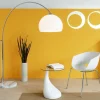Outlet Wohnen Weiße Bogenlampe höhenverstellbar - Marisa