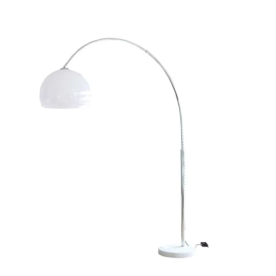 Outlet Wohnen Weiße Bogenlampe höhenverstellbar - Marisa