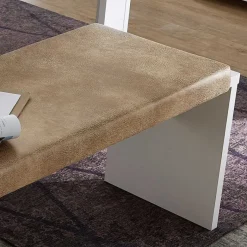 Clearance Wohnen Weiße Esstisch Bank mit Sitzkissen - Connassa