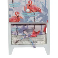 Clearance Wohnen Weiße Hochkommode im Flamingo Style - Vivossa