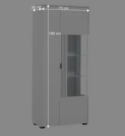 Best Wohnen Weiße Vitrine fürs Wohnzimmer - Dualkos