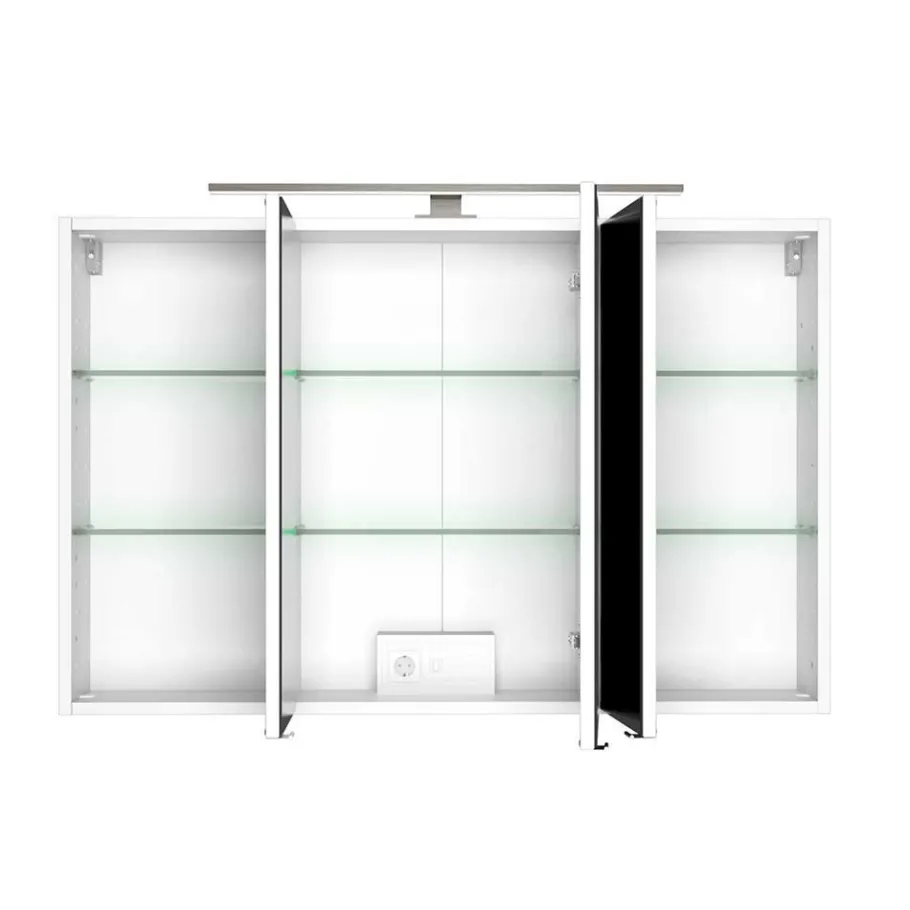 Best Wohnen Weiße Waschkonsole & Spiegelschrank - Livendas (zweiteilig)