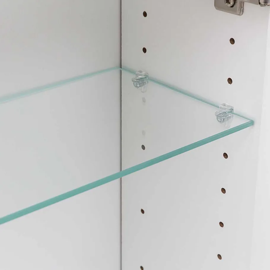 Best Wohnen Weiße Waschkonsole & Spiegelschrank - Livendas (zweiteilig)
