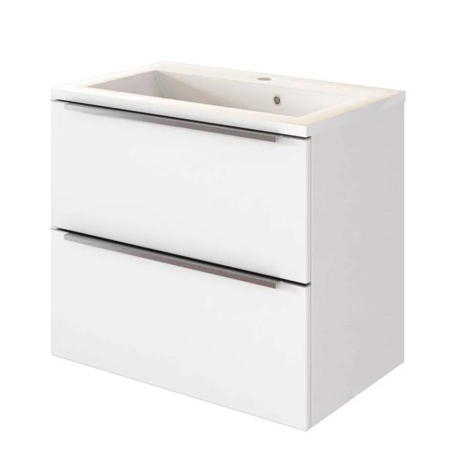 Best Wohnen Weiße Waschkonsole & Spiegelschrank - Livendas (zweiteilig)