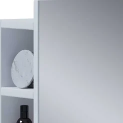 Best Wohnen Weißer Badezimmerspiegel mit acht Fächern - Sua