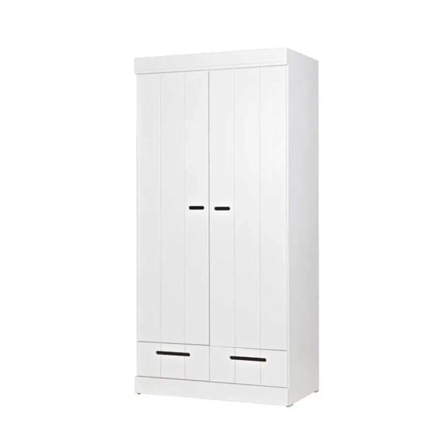 Clearance Wohnen Weißer Kleiderschrank im Skandinavischen Stil - Mattressa