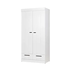 Clearance Wohnen Weißer Kleiderschrank im Skandinavischen Stil - Mattressa