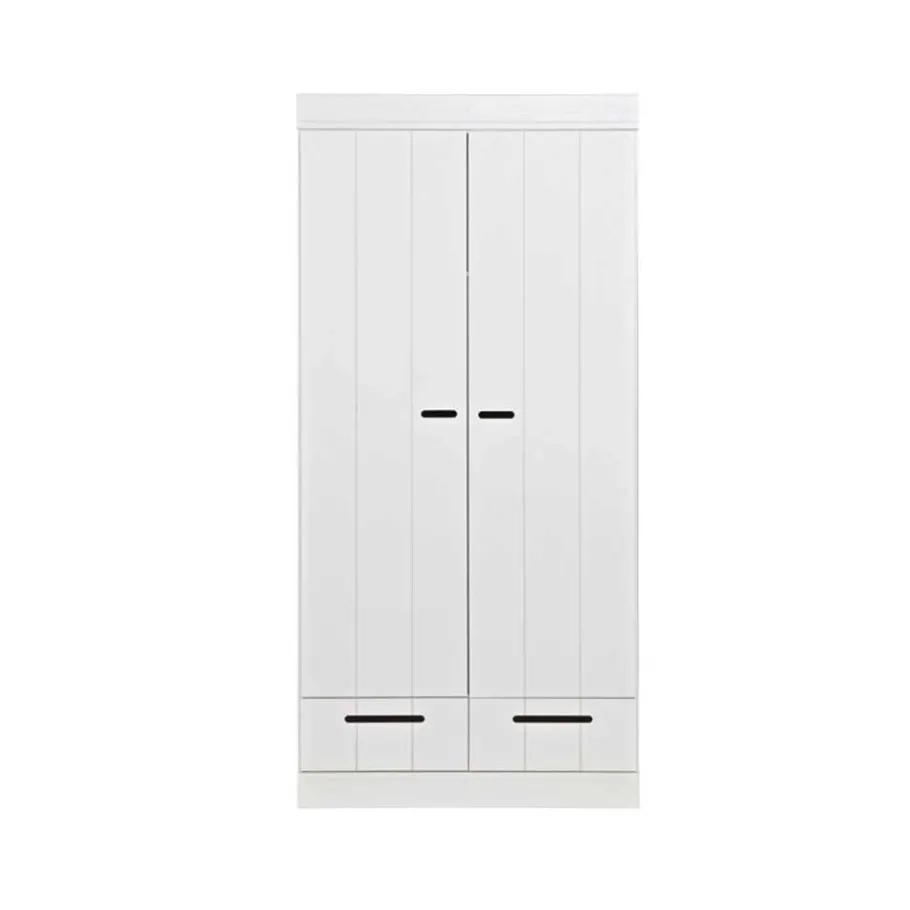 Clearance Wohnen Weißer Kleiderschrank im Skandinavischen Stil - Mattressa
