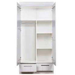 Clearance Wohnen Weißer Kleiderschrank im Skandinavischen Stil - Mattressa