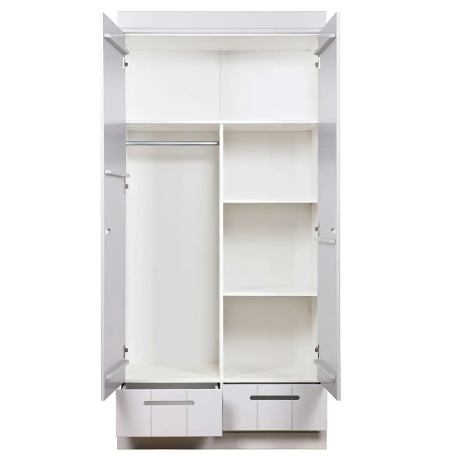 Clearance Wohnen Weißer Kleiderschrank im Skandinavischen Stil - Mattressa