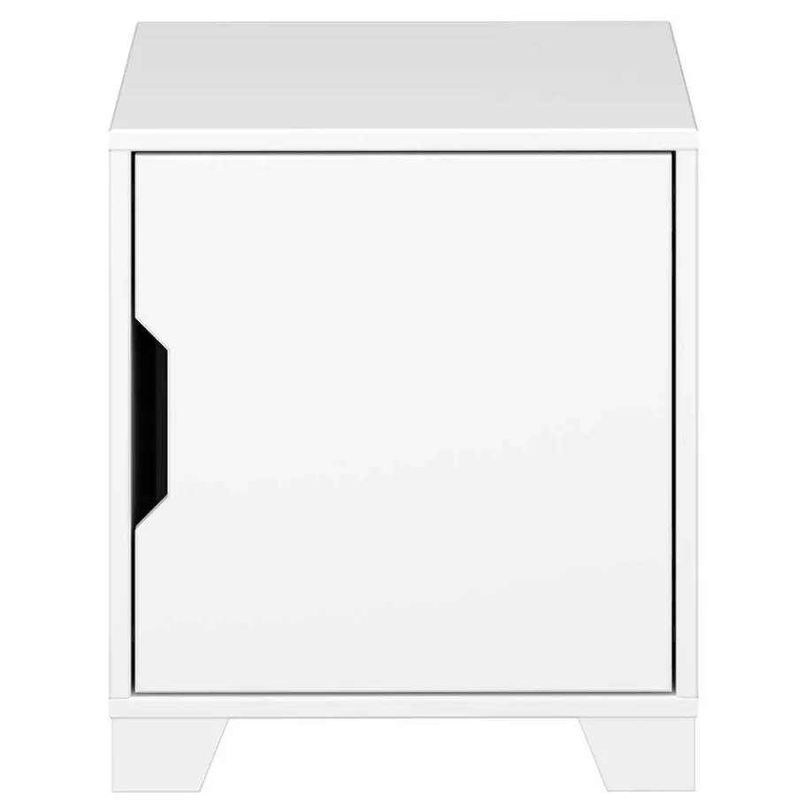 New Wohnen Weißer Nachtschrank im Skandi Design - Naidlas