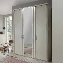 Outlet Wohnen Weißer Schlafzimmerschrank Ronis mit drei Türen