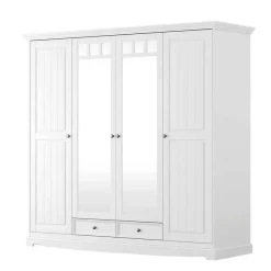 Online Wohnen Weißer Schlafzimmerschrank im Landhausstil - Indico