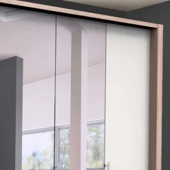 Best Wohnen Weißer Schlafzimmer-Schrank mit Spiegeln - Vaclyn